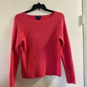 Charter Club Women's Coral Ribbed Sweater